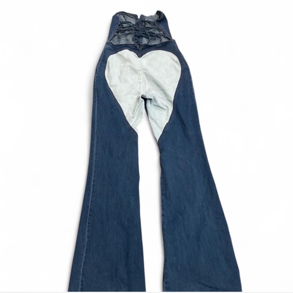 Mono denim sweetheart jumpsuit - Picture 5 of 7